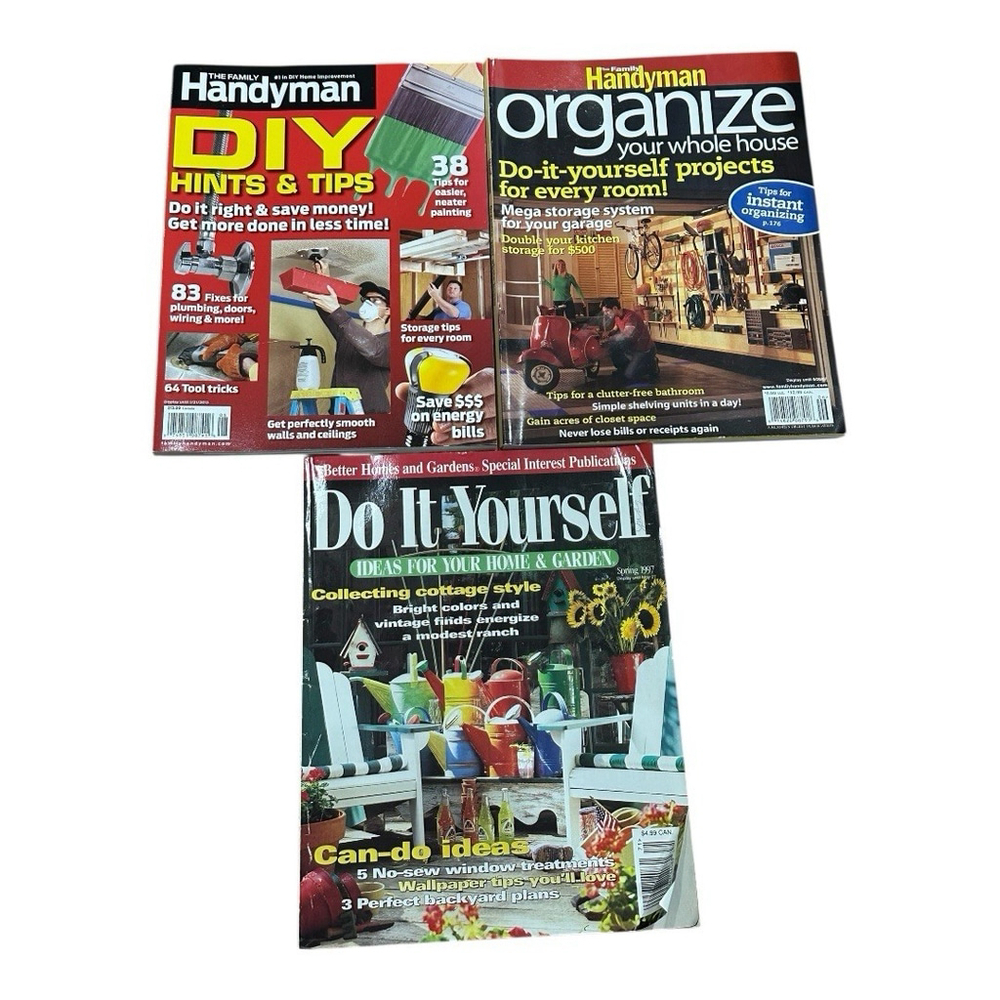 The Family Handyman Magazine DIY Lot Of 3 Magazines